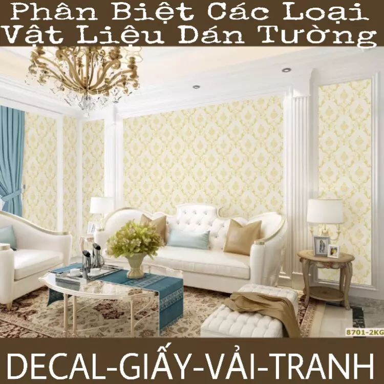 Phân biệt: Decal dán tường, Giấy dán tường, Tranh dán tường, Vải dán tường